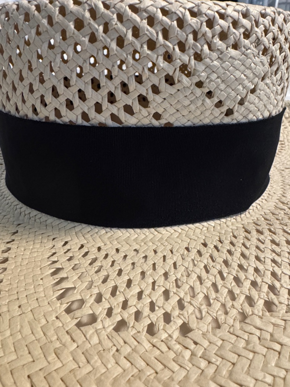 J.Crew Wide-brim boater hat with ribbon CI085 - Picture 9 of 9